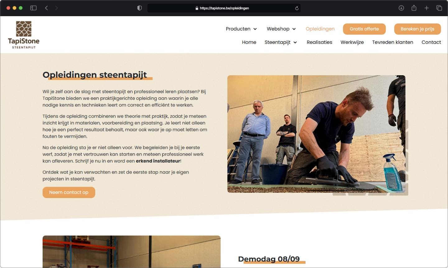 Workshops voor aannemers